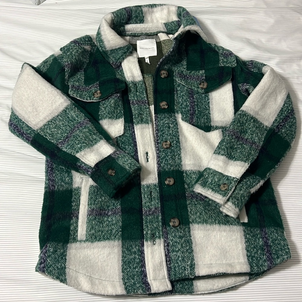 Avec Les Filles plaid green jacket